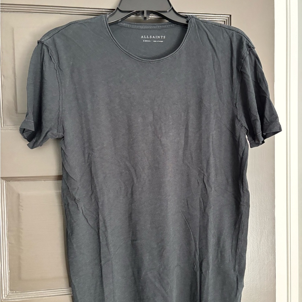 All Saints Charcoal Short Sleeve Tee
